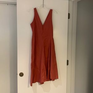 THEORY LINEN SLEEVELESS DRESS
